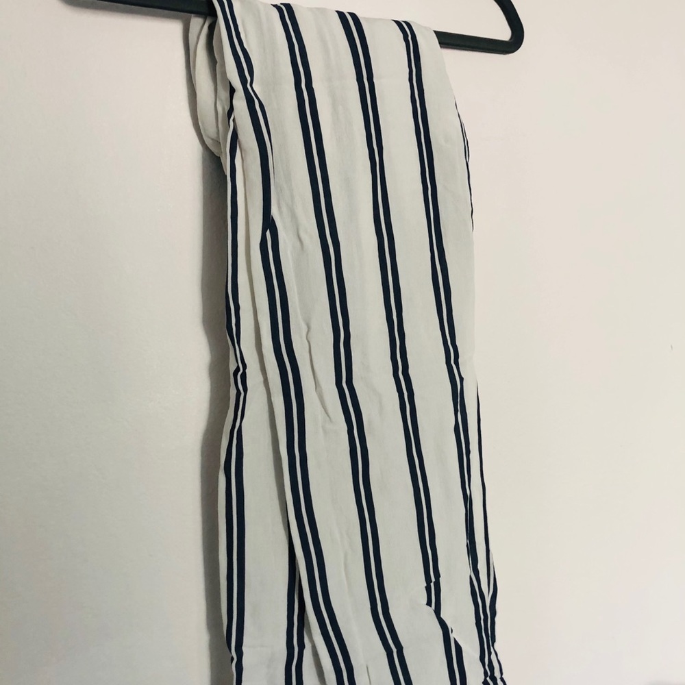 White and Blue Stripped Pants